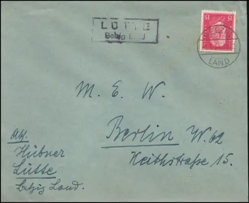 Landpost Lütte Belzig Land, Belzig 1.5.1931