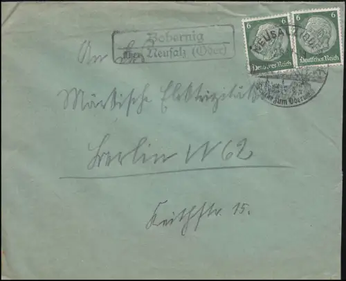Landpost Bobernig Kreis Neusalz Brücke zum Oderwald 2.6.1937