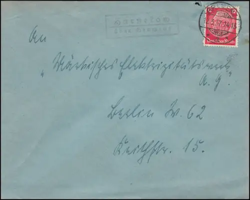 Landpost Zarnekow über Gramenz 12.3.1937