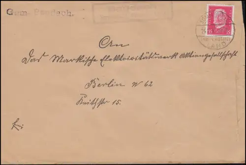 Landpost Baudach über Sommerfeld Niederlausitz 24.2.1930