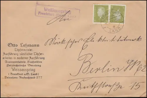 Landpost Weißenspring Frankfurt Oder Land 6.5.1933