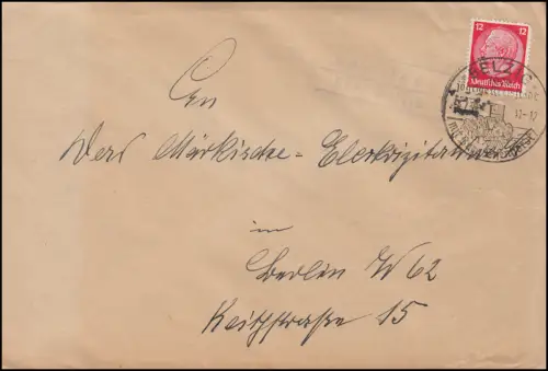 Landpost Damelang über Belzig 1938