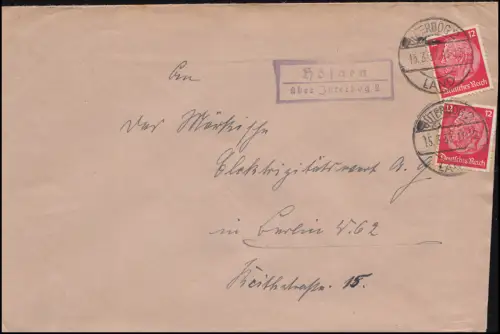 Landpost Höfgen über Jüterbog 2 - 15.3.1937