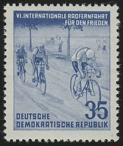356 YI Radfernfahrt für den Frieden 35 Pf Wz.2 YI **