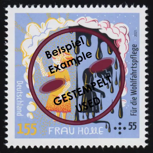 3587 Wofa Frau Holle 155 Cent, O gestempelt