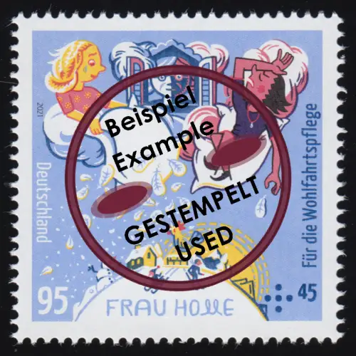 3586 Wofa Frau Holle 95 Cent, O gestempelt