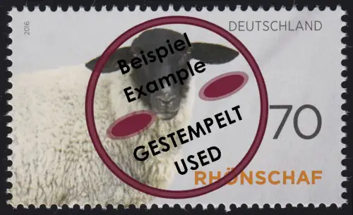 3261 Nutztierrassen: Rhönschaf, gestempelt O