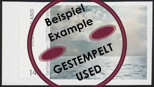 3021 Gerhard Richter, SELBSTKLEBEND aus Folienblatt 32, gestempelt O