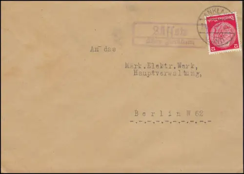 Landpost Lüssow über Anklam Juni 1939