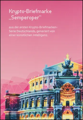 133d Markenheftchen PINK mit 3931 Semperoper Dresden, EV-O BONN 2.10.2025