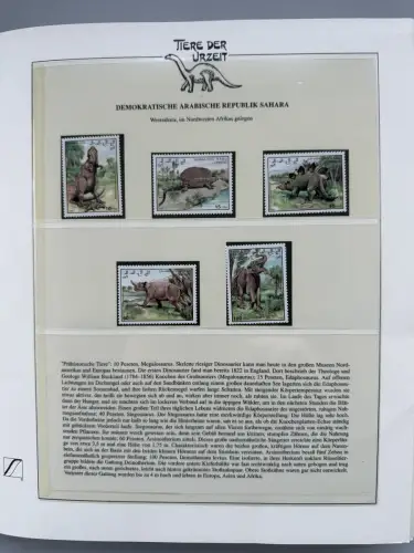 Motiv Tiere der Urzeit / Dinos - Afrika ** im Lindner-Vordruckbinder, 69 Seiten