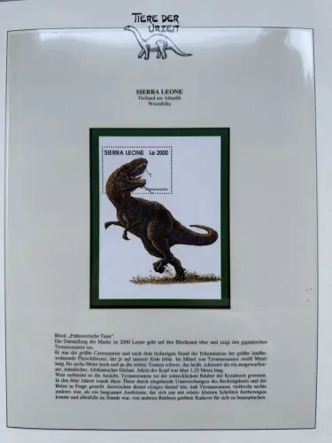 Motiv Tiere der Urzeit / Dinos - Afrika ** im Lindner-Vordruckbinder, 69 Seiten
