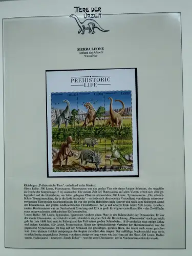 Motiv Tiere der Urzeit / Dinos - Afrika ** im Lindner-Vordruckbinder, 69 Seiten