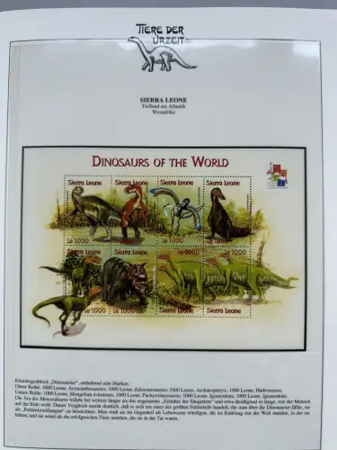 Motiv Tiere der Urzeit / Dinos - Afrika ** im Lindner-Vordruckbinder, 69 Seiten
