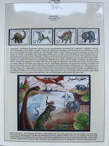 Motiv Tiere der Urzeit / Dinos - Afrika ** im Lindner-Vordruckbinder, 69 Seiten