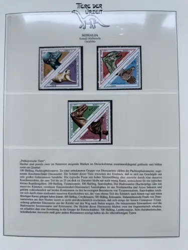 Motiv Tiere der Urzeit / Dinos - Afrika ** im Lindner-Vordruckbinder, 69 Seiten