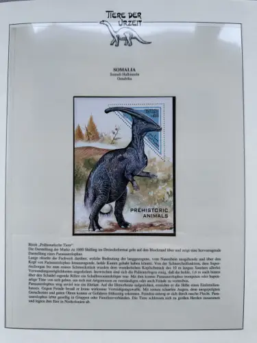 Motiv Tiere der Urzeit / Dinos - Afrika ** im Lindner-Vordruckbinder, 69 Seiten