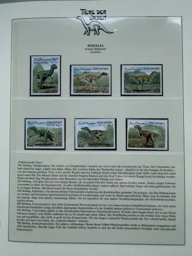 Motiv Tiere der Urzeit / Dinos - Afrika ** im Lindner-Vordruckbinder, 69 Seiten