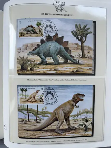 Motiv Tiere der Urzeit / Dinos - Afrika ** im Lindner-Vordruckbinder, 69 Seiten