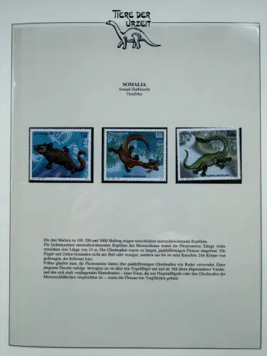 Motiv Tiere der Urzeit / Dinos - Afrika ** im Lindner-Vordruckbinder, 69 Seiten