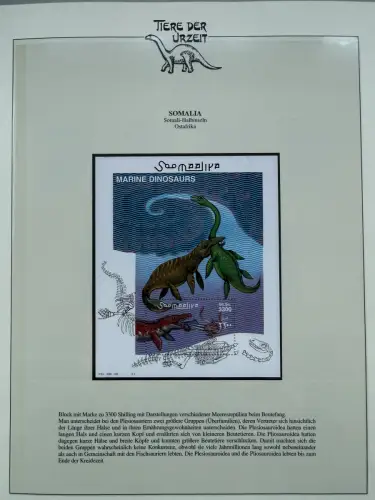 Motiv Tiere der Urzeit / Dinos - Afrika ** im Lindner-Vordruckbinder, 69 Seiten