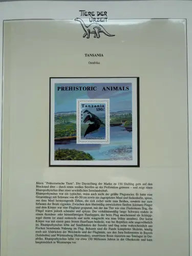 Motiv Tiere der Urzeit / Dinos - Afrika ** im Lindner-Vordruckbinder, 69 Seiten