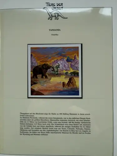 Motiv Tiere der Urzeit / Dinos - Afrika ** im Lindner-Vordruckbinder, 69 Seiten