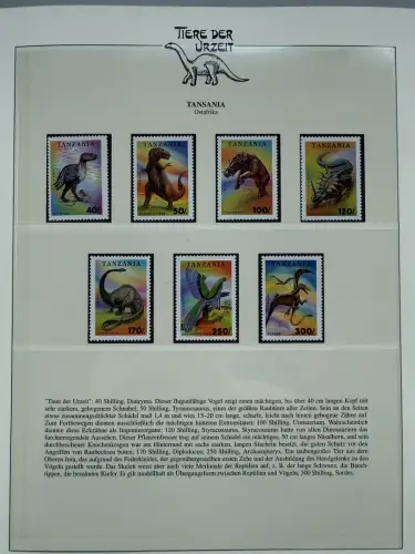 Motiv Tiere der Urzeit / Dinos - Afrika ** im Lindner-Vordruckbinder, 69 Seiten