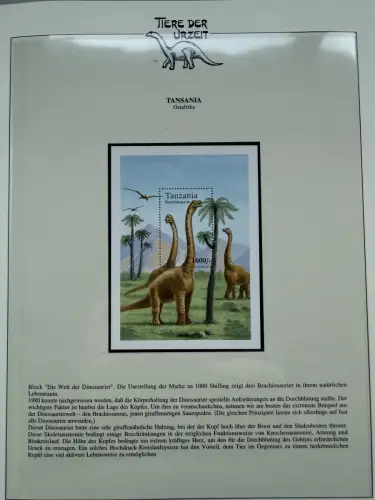 Motiv Tiere der Urzeit / Dinos - Afrika ** im Lindner-Vordruckbinder, 69 Seiten