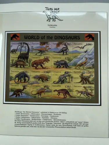 Motiv Tiere der Urzeit / Dinos - Afrika ** im Lindner-Vordruckbinder, 69 Seiten