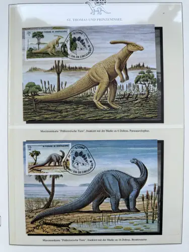Motiv Tiere der Urzeit / Dinos - Afrika ** im Lindner-Vordruckbinder, 69 Seiten