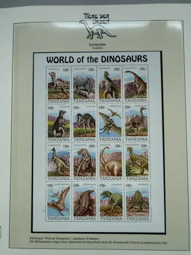 Motiv Tiere der Urzeit / Dinos - Afrika ** im Lindner-Vordruckbinder, 69 Seiten