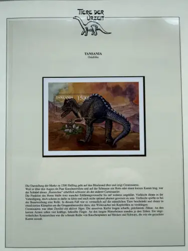 Motiv Tiere der Urzeit / Dinos - Afrika ** im Lindner-Vordruckbinder, 69 Seiten