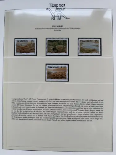 Motiv Tiere der Urzeit / Dinos - Afrika ** im Lindner-Vordruckbinder, 69 Seiten