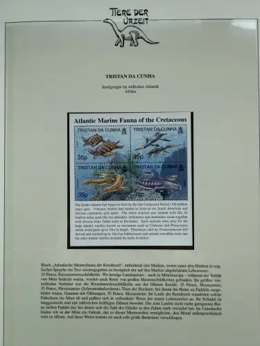 Motiv Tiere der Urzeit / Dinos - Afrika ** im Lindner-Vordruckbinder, 69 Seiten