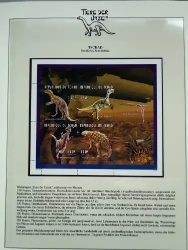 Motiv Tiere der Urzeit / Dinos - Afrika ** im Lindner-Vordruckbinder, 69 Seiten