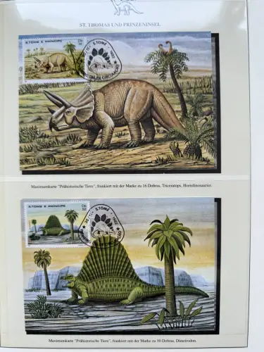 Motiv Tiere der Urzeit / Dinos - Afrika ** im Lindner-Vordruckbinder, 69 Seiten