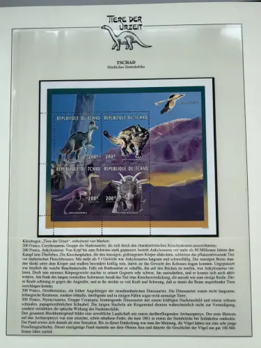 Motiv Tiere der Urzeit / Dinos - Afrika ** im Lindner-Vordruckbinder, 69 Seiten