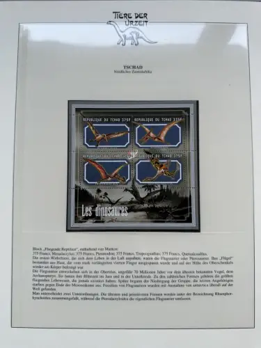 Motiv Tiere der Urzeit / Dinos - Afrika ** im Lindner-Vordruckbinder, 69 Seiten