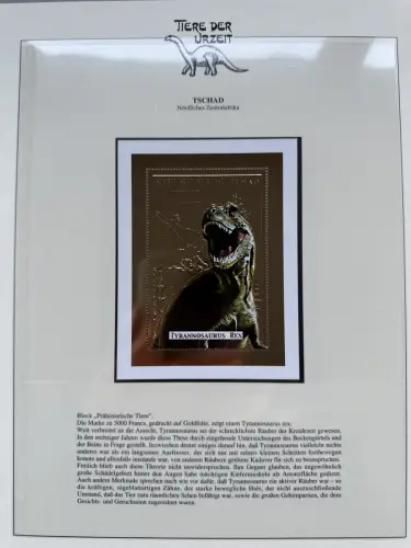 Motiv Tiere der Urzeit / Dinos - Afrika ** im Lindner-Vordruckbinder, 69 Seiten