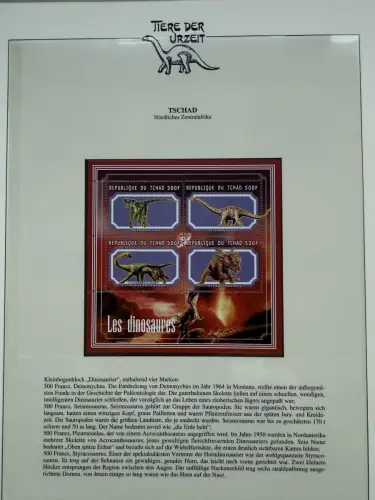 Motiv Tiere der Urzeit / Dinos - Afrika ** im Lindner-Vordruckbinder, 69 Seiten