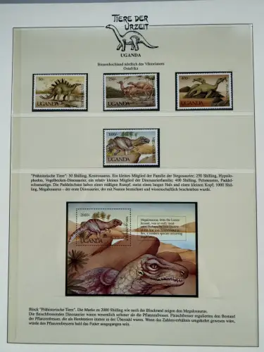 Motiv Tiere der Urzeit / Dinos - Afrika ** im Lindner-Vordruckbinder, 69 Seiten