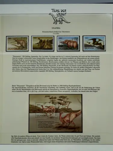 Motiv Tiere der Urzeit / Dinos - Afrika ** im Lindner-Vordruckbinder, 69 Seiten