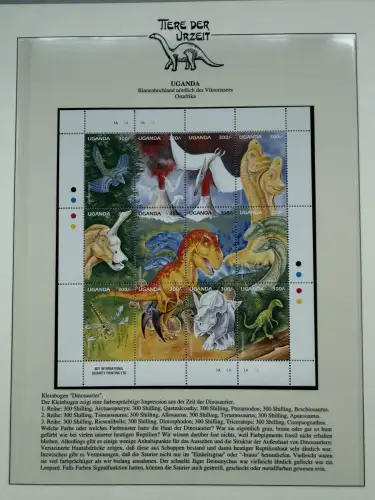 Motiv Tiere der Urzeit / Dinos - Afrika ** im Lindner-Vordruckbinder, 69 Seiten