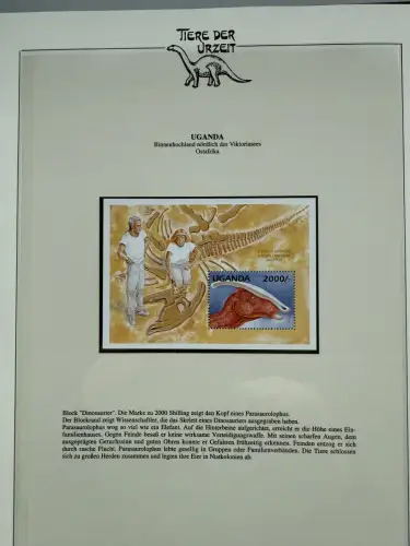 Motiv Tiere der Urzeit / Dinos - Afrika ** im Lindner-Vordruckbinder, 69 Seiten