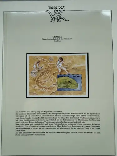 Motiv Tiere der Urzeit / Dinos - Afrika ** im Lindner-Vordruckbinder, 69 Seiten