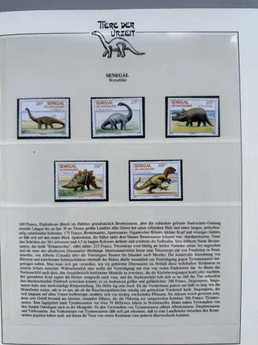 Motiv Tiere der Urzeit / Dinos - Afrika ** im Lindner-Vordruckbinder, 69 Seiten