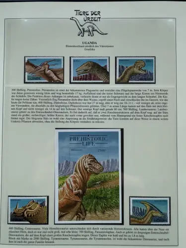 Motiv Tiere der Urzeit / Dinos - Afrika ** im Lindner-Vordruckbinder, 69 Seiten
