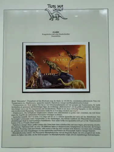 Motiv Tiere der Urzeit / Dinos - Afrika ** im Lindner-Vordruckbinder, 69 Seiten