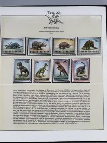 Motiv Tiere der Urzeit / Dinos - Afrika ** im Lindner-Vordruckbinder, 69 Seiten